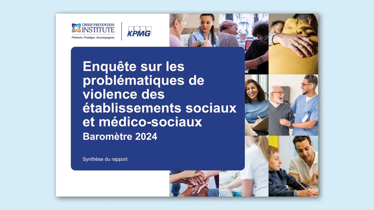 Couverture du rapport Baromètre CPI x KPMG 2024 sur la violence dans les secteurs social et médico-social